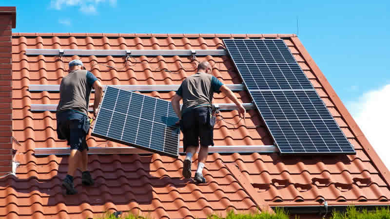 德国民众安装太阳能板