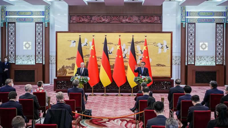 德国总理肖尔茨在北京