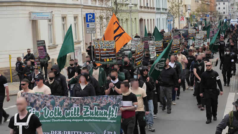 德国右翼团体示威