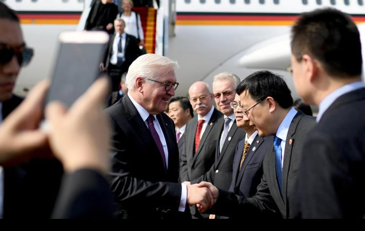 德国总统弗兰克─瓦尔特．施泰因迈尔对中国进行国事访问
